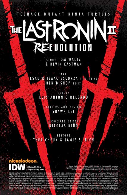 کامیک TMNT: The Last Ronin II ReEvolution
