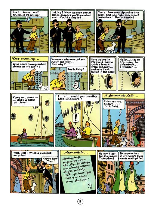 کامیک Tintin: Cigars of the Pharaoh