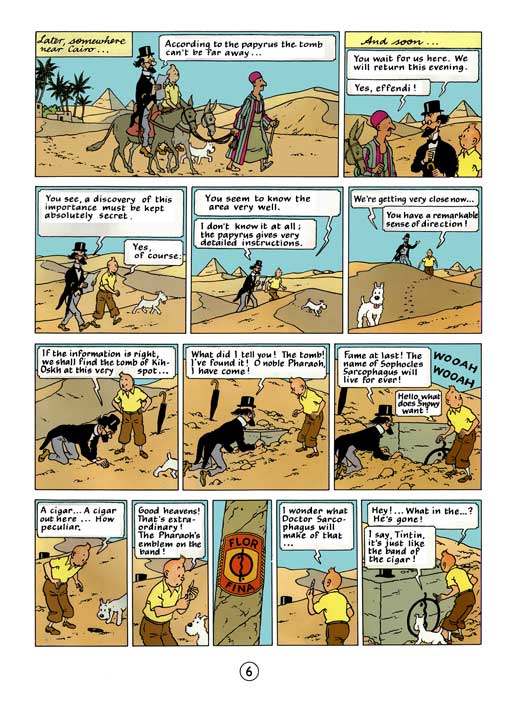 کامیک Tintin: Cigars of the Pharaoh